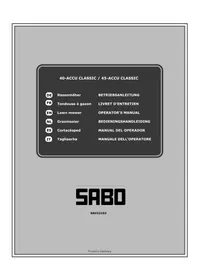 Notice SABO 45ACCU CLASSIC Tondeuse à gazon