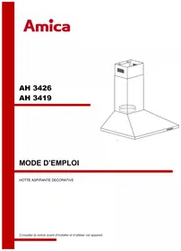 Notice AMICA AH3419 Hotte