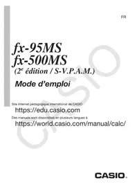 Notice CASIO FX500MS Calculatrice
