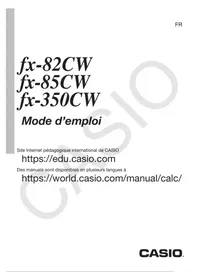 Notice CASIO FX82CW Calculatrice