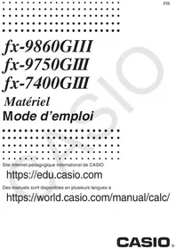 Notice CASIO FX7400GIII Calculatrice