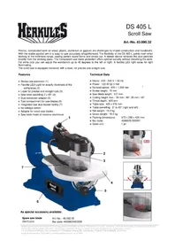 Notice Herkules DS 405L Scie