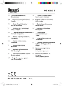 Notice Herkules DS 4052 Пила