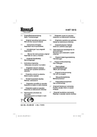 Notice Herkules HNT 1815 Ryksuga