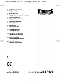 Notice Herkules BKS 315400 Pila