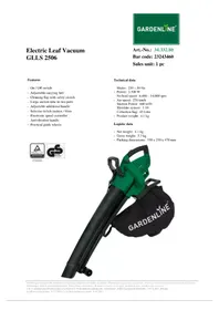 Notice Gardenline GLLS 2506 Souffleur