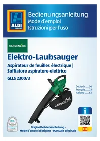 Notice Gardenline GLLS 23003 Bläser