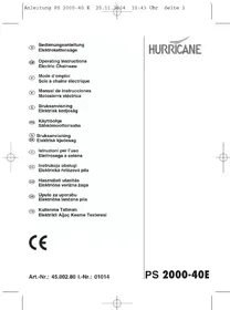 Notice Hurricane PS 200040 E Scie