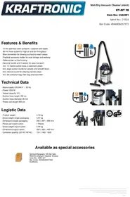 Notice Kraftronic KTNT 18 Aspirateur