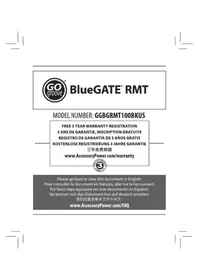 Notice GOgroove BLUEGATE RMT Contrôleur