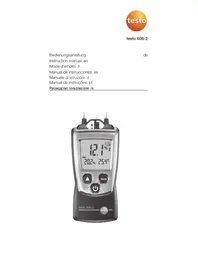 Notice Testo 6062 Equipamentos de medição