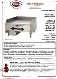 Notice Wells HDG2430G Plaque de grill