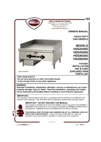 Notice Wells HDG3630G Plaque de grill