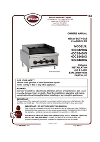 Notice Wells HDCB3630G Plaque de grill