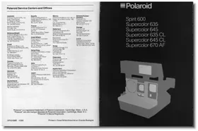 Notice POLAROID SUPERCOLOR 645 Appareil photo instantané