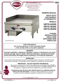 Notice Wells HDTG3630G Plaque de grill