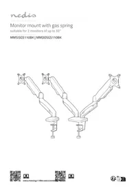 Notice NEDIS MMSISGS110BK Support écran plat