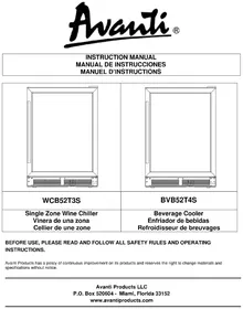 Notice Avanti WCB52T3S Cave à vin