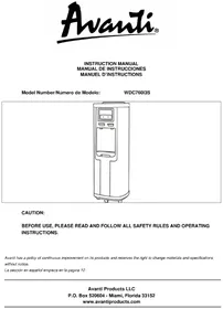 Notice Avanti WDC760I3S Distributeur d'eau