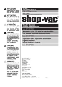 Notice Shop-Vac 5989500 Vacuum Cleaner