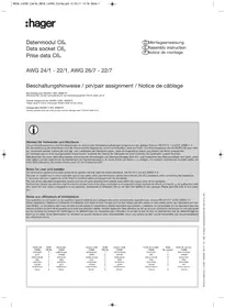 Notice HAGER SL200809079011 Prise électrique