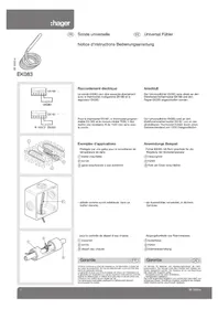 Notice HAGER EK083 Prise électrique