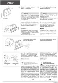 Notice HAGER EK082 Contrôleur de température