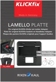 Notice KLICKfix LAMELLO PLATTE Accessoire de vélo