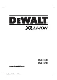 Notice DEWALT DCB184B Batteriladdare