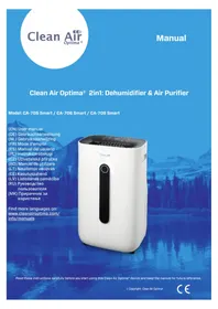 Notice Clean Air Optima CA706 SMART Déshumidificateur