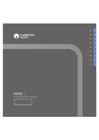Notice CAMBRIDGE EDGE W Recepteur