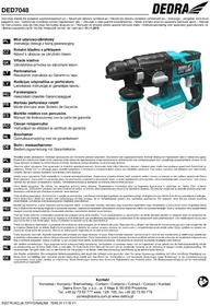 Notice DEDRA DED7048 Wiertarka
