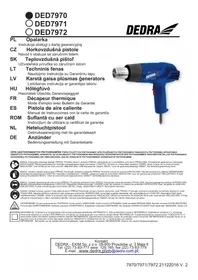 Notice DEDRA DED7970 Pistolet thermique