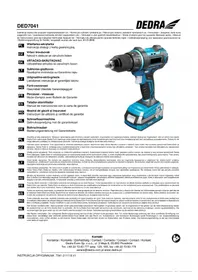 Notice DEDRA DED7041 Wiertarka