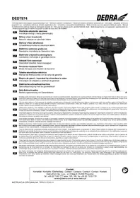 Notice DEDRA DED7974 Wiertarka