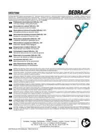 Notice DEDRA DED7090 Kosačka na trávu