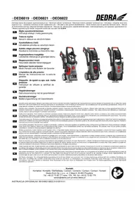 Notice DEDRA DED8819 Myjka ciśnieniowa