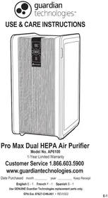 Notice GermGuardian AP6100 Purificador de aire