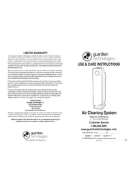 Notice GermGuardian AC4300 Purificateur d'air