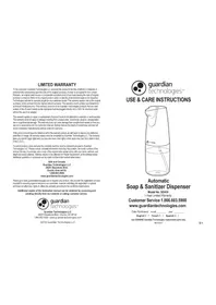Notice GermGuardian SD410 Distributeur de savon