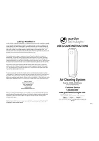 Notice GermGuardian AC5300 Purificateur d'air