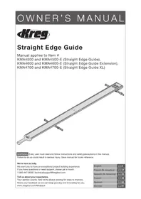 Notice Kreg STRAIGHT EDGE GUIDE Säge