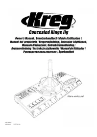 Notice Kreg CONCEALED HINGE JIG Boremaskine