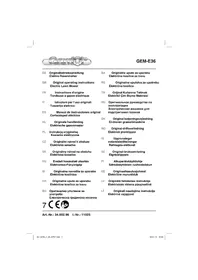 Notice Gardol GEME36 Gressklipper