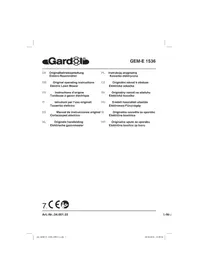 Notice Gardol GEME 1536 Tondeuse à gazon