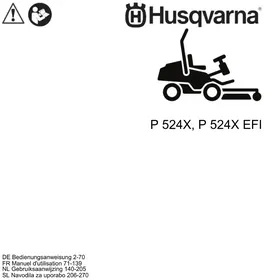 Notice HUSQVARNA P 524X EFI Elektrischer Rasenmäher