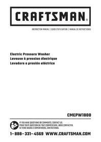Notice Craftsman CMEPW1800 Pressure washer