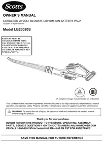 Notice Scotts LB23020S Tondeuse à gazon