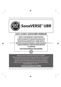 Notice GOgroove SONAVERSE UBR Barre de son