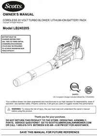 Notice Scotts LB24020S Tondeuse à gazon